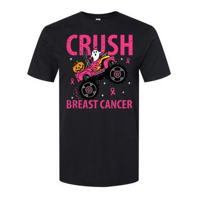 Crush Breast Cancer Awareness Monster Truck Halloween Softstyle CVC T-Shirt