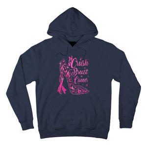 Crush Breast Cancer Awareness Bling Pink Ribbon Hoodie