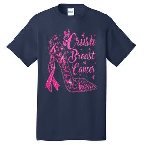 Crush Breast Cancer Awareness Bling Pink Ribbon Tall T-Shirt