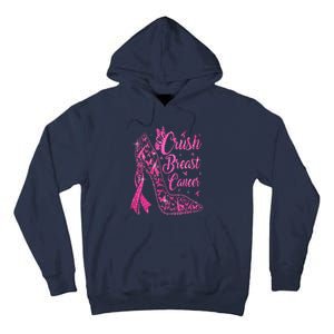 Crush Breast Cancer Awareness Bling Pink Ribbon Tall Hoodie