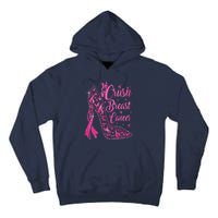 Crush Breast Cancer Awareness Bling Pink Ribbon Tall Hoodie