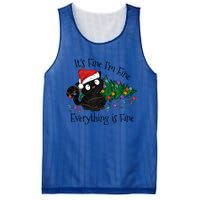 Christmas Black Cat ItS Fine IM Fine Everything Is Fine Gift Mesh Reversible Basketball Jersey Tank