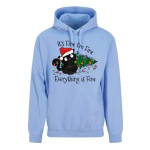 Christmas Black Cat ItS Fine IM Fine Everything Is Fine Gift Unisex Surf Hoodie