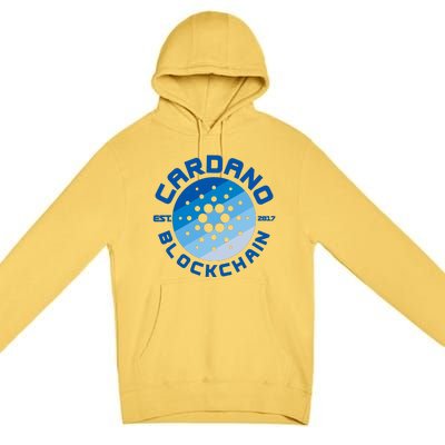 Cardano Blockchain Cryptocurrency Est 2017 Premium Pullover Hoodie