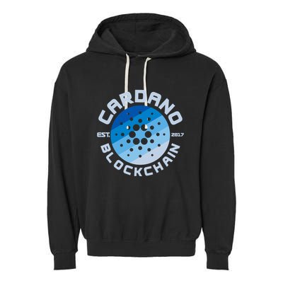 Cardano Blockchain Cryptocurrency Est 2017 Garment-Dyed Fleece Hoodie