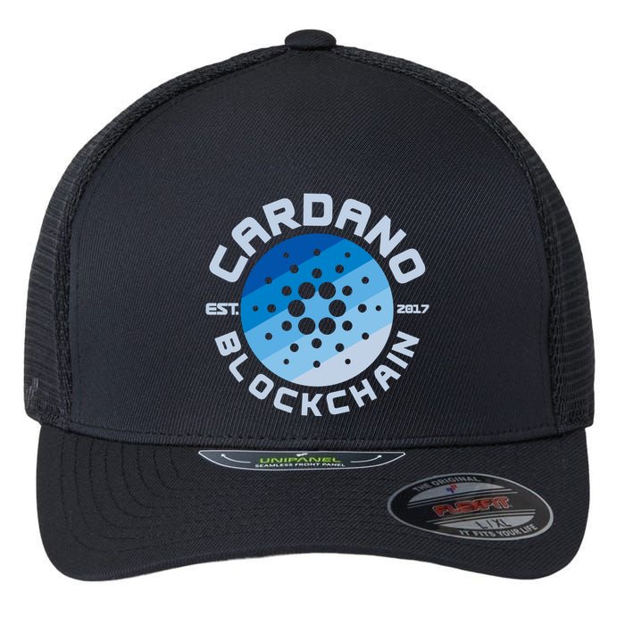 Cardano Blockchain Cryptocurrency Est 2017 Flexfit Unipanel Trucker Cap