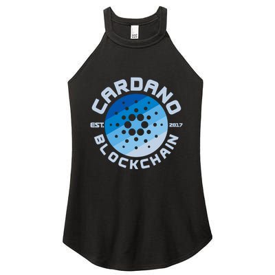 Cardano Blockchain Cryptocurrency Est 2017 Women's Perfect Tri Rocker Tank