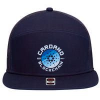 Cardano Blockchain Cryptocurrency Est 2017 7 Panel Mesh Trucker Snapback Hat