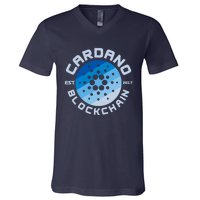 Cardano Blockchain Cryptocurrency Est 2017 V-Neck T-Shirt