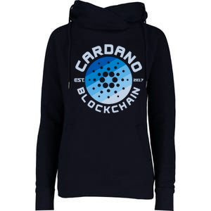 Cardano Blockchain Cryptocurrency Est 2017 Womens Funnel Neck Pullover Hood