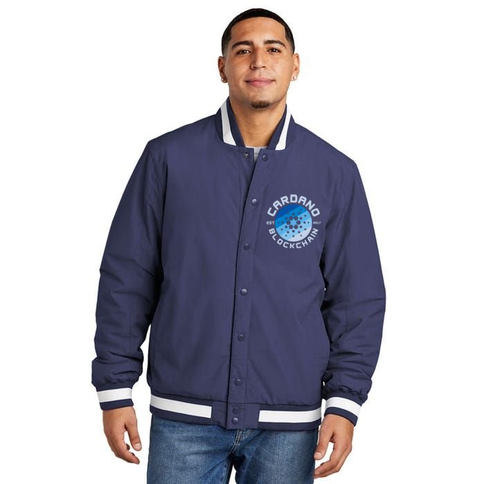 Cardano Blockchain Cryptocurrency Est 2017 Insulated Varsity Jacket