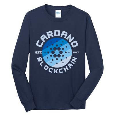 Cardano Blockchain Cryptocurrency Est 2017 Tall Long Sleeve T-Shirt