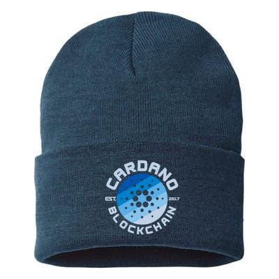 Cardano Blockchain Cryptocurrency Est 2017 Sustainable Knit Beanie