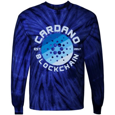 Cardano Blockchain Cryptocurrency Est 2017 Tie-Dye Long Sleeve Shirt