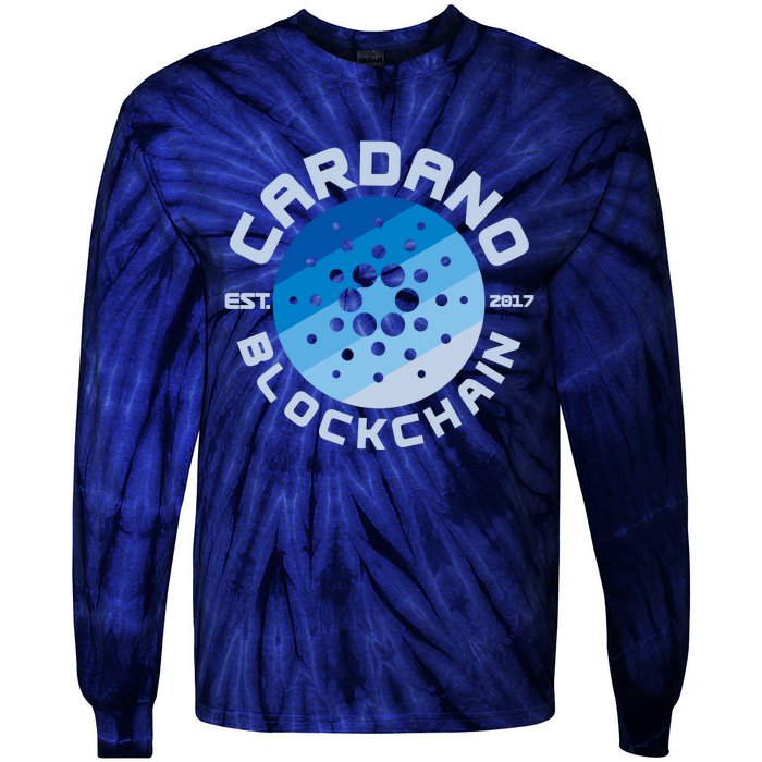 Cardano Blockchain Cryptocurrency Est 2017 Tie-Dye Long Sleeve Shirt