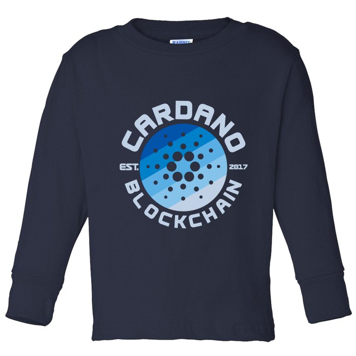 Cardano Blockchain Cryptocurrency Est 2017 Toddler Long Sleeve Shirt