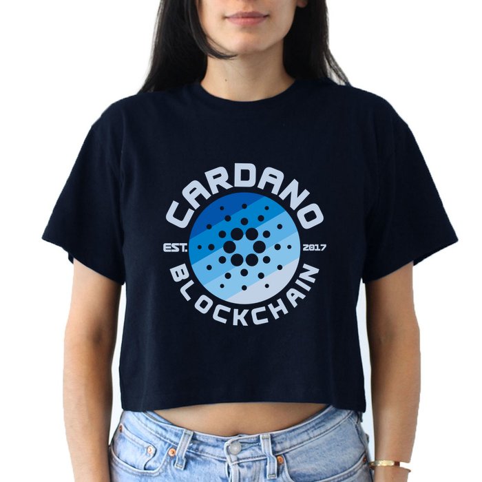 Cardano Blockchain Cryptocurrency Est 2017 Crop Top
