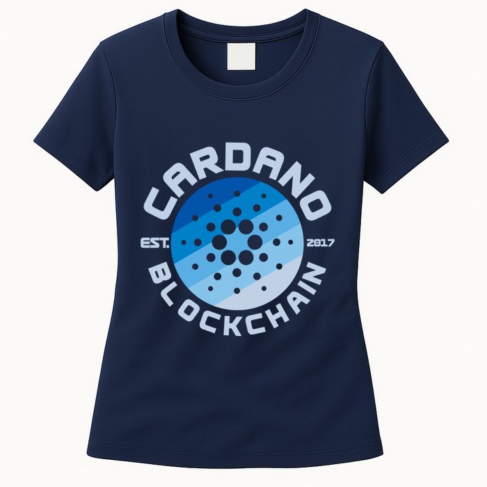 Cardano Blockchain Cryptocurrency Est 2017 Womens T-Shirt