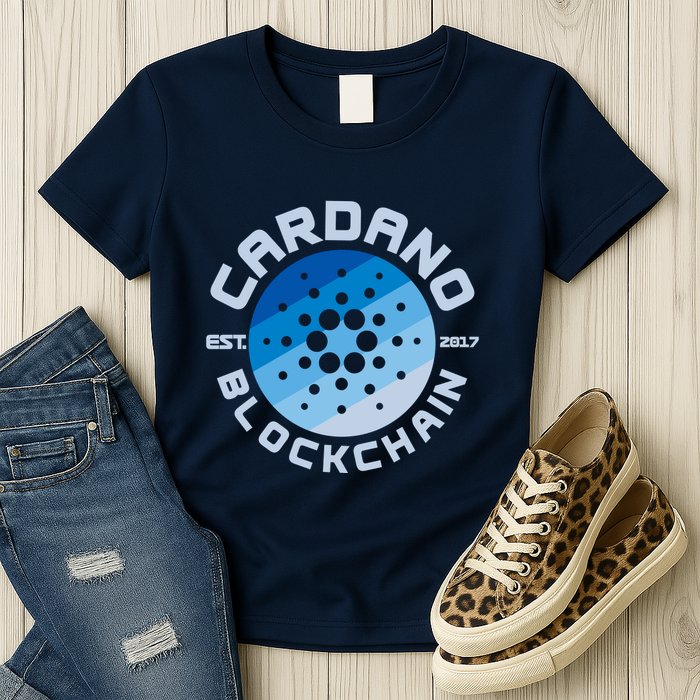 Cardano Blockchain Cryptocurrency Est 2017 Womens T-Shirt
