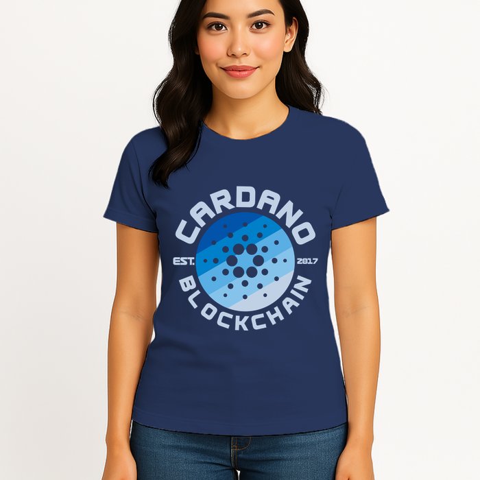 Cardano Blockchain Cryptocurrency Est 2017 Womens T-Shirt