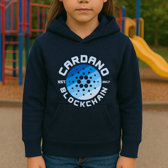 Cardano Blockchain Cryptocurrency Est 2017 Kids Hoodie