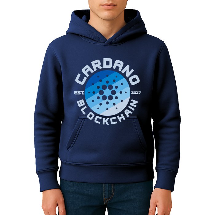Cardano Blockchain Cryptocurrency Est 2017 Kids Hoodie