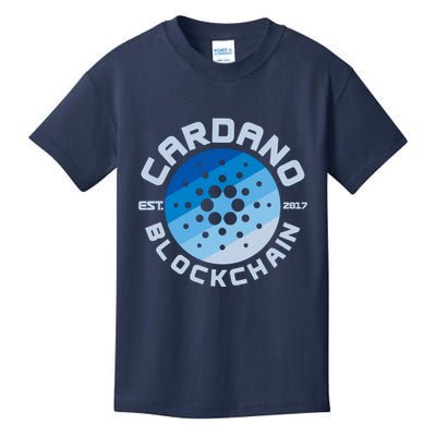 Cardano Blockchain Cryptocurrency Est 2017 Kids T-Shirt