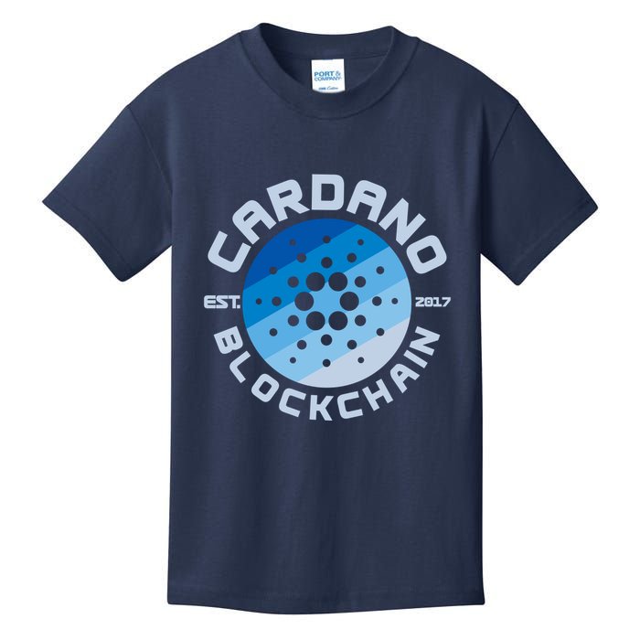 Cardano Blockchain Cryptocurrency Est 2017 Kids T-Shirt