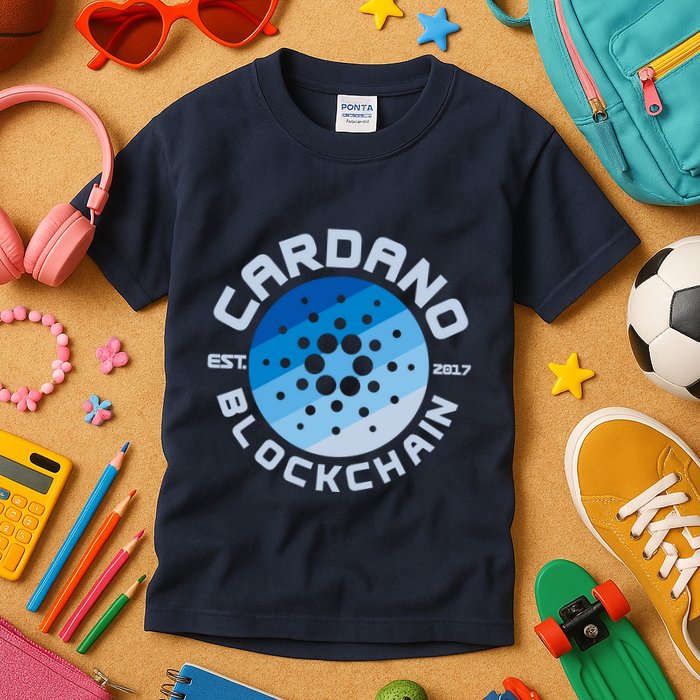Cardano Blockchain Cryptocurrency Est 2017 Kids T-Shirt
