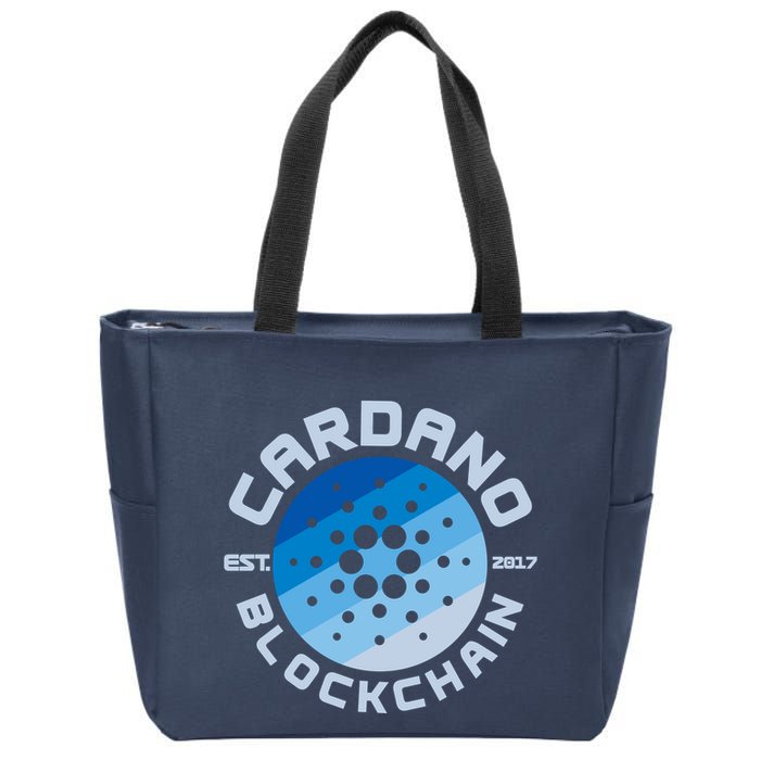 Cardano Blockchain Cryptocurrency Est 2017 Zip Tote Bag