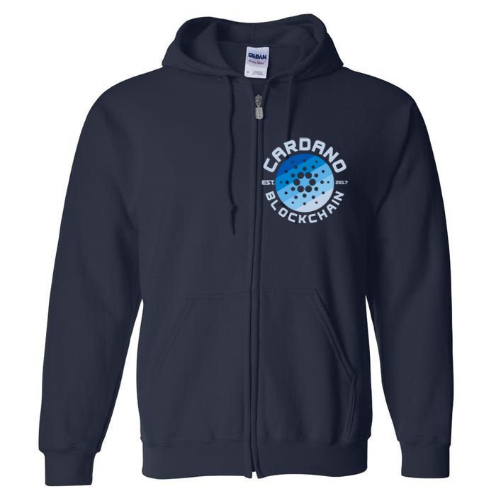 Cardano Blockchain Cryptocurrency Est 2017 Full Zip Hoodie