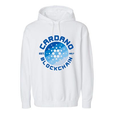 Cardano Blockchain Cryptocurrency Est 2017 Garment-Dyed Fleece Hoodie