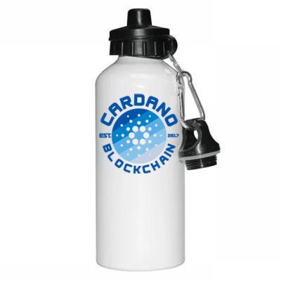 Cardano Blockchain Cryptocurrency Est 2017 Aluminum Water Bottle 