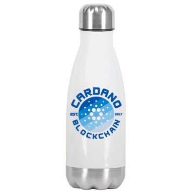 Cardano Blockchain Cryptocurrency Est 2017 Stainless Steel Insulated Water Bottle