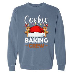 Cookie Baking Crew Christmas Pajama Gingerbread Santa Hat Garment-Dyed Sweatshirt