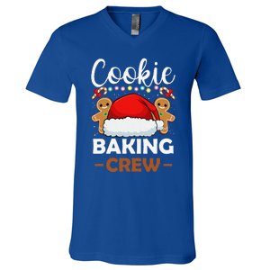 Cookie Baking Crew Christmas Pajama Gingerbread Santa Hat V-Neck T-Shirt