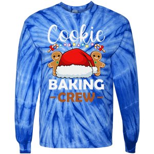 Cookie Baking Crew Christmas Pajama Gingerbread Santa Hat Tie-Dye Long Sleeve Shirt