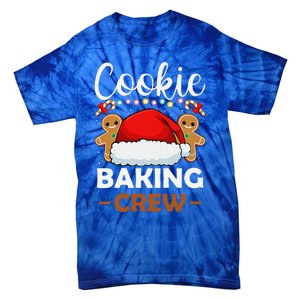 Cookie Baking Crew Christmas Pajama Gingerbread Santa Hat Tie-Dye T-Shirt