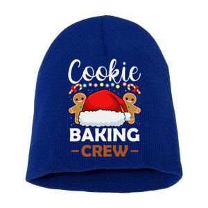 Cookie Baking Crew Christmas Pajama Gingerbread Santa Hat Short Acrylic Beanie