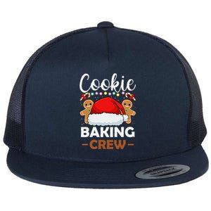 Cookie Baking Crew Christmas Pajama Gingerbread Santa Hat Flat Bill Trucker Hat