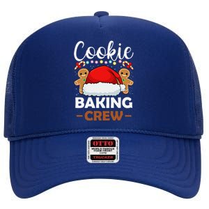 Cookie Baking Crew Christmas Pajama Gingerbread Santa Hat High Crown Mesh Back Trucker Hat