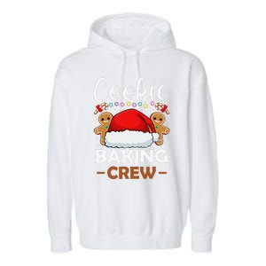 Cookie Baking Crew Christmas Pajama Gingerbread Santa Hat Garment-Dyed Fleece Hoodie