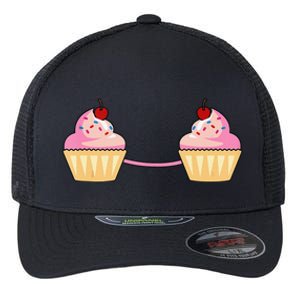 Cupcake Bra Costume Cute Easy Food Halloween Gift Flexfit Unipanel Trucker Cap