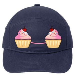 Cupcake Bra Costume Cute Easy Food Halloween Gift 7-Panel Snapback Hat