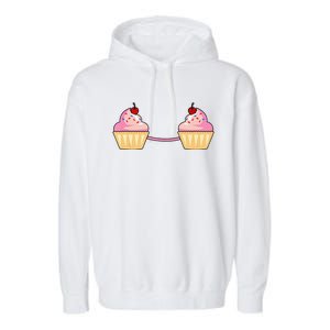 Cupcake Bra Costume Cute Easy Food Halloween Gift Garment-Dyed Fleece Hoodie