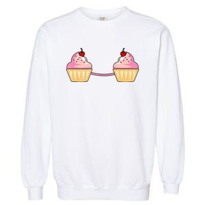 Cupcake Bra Costume Cute Easy Food Halloween Gift Garment-Dyed Sweatshirt