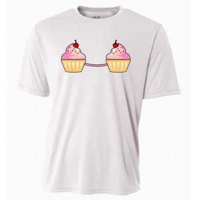 Cupcake Bra Costume Cute Easy Food Halloween Gift Cooling Performance Crew T-Shirt