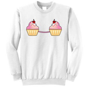 Cupcake Bra Costume Cute Easy Food Halloween Gift Sweatshirt