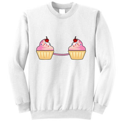 Cupcake Bra Costume Cute Easy Food Halloween Gift Sweatshirt