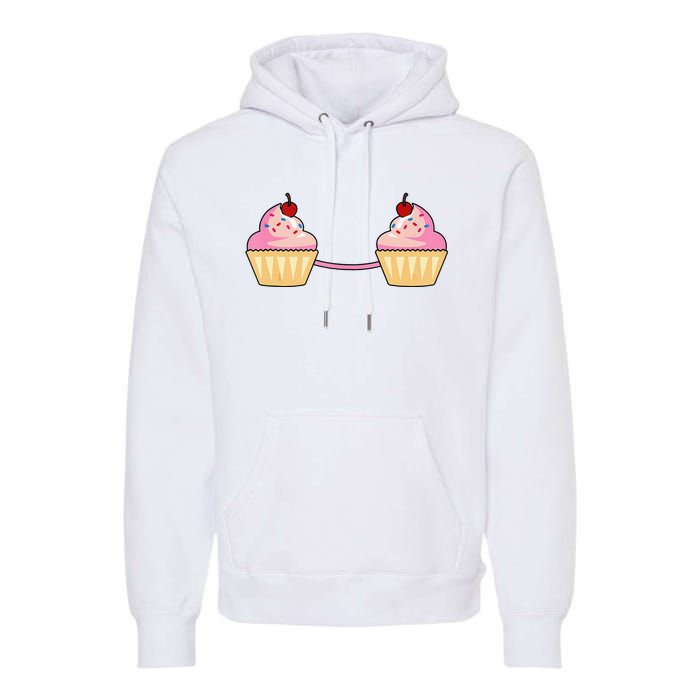 Cupcake Bra Costume Cute Easy Food Halloween Gift Premium Hoodie